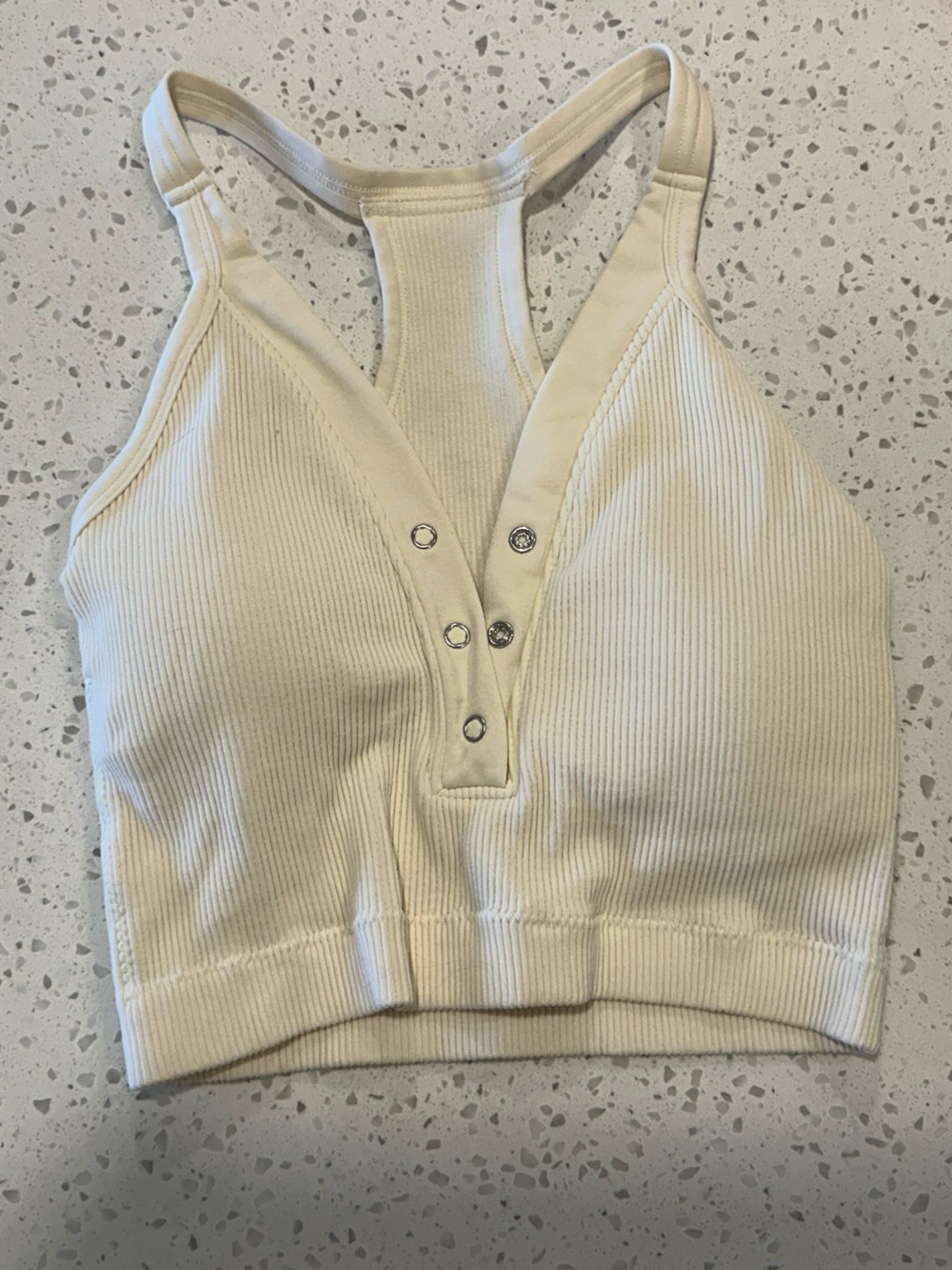 Women’s Pro Fit Ribbed Tanks Two piece - Red and Cream - Picture 3 of 8